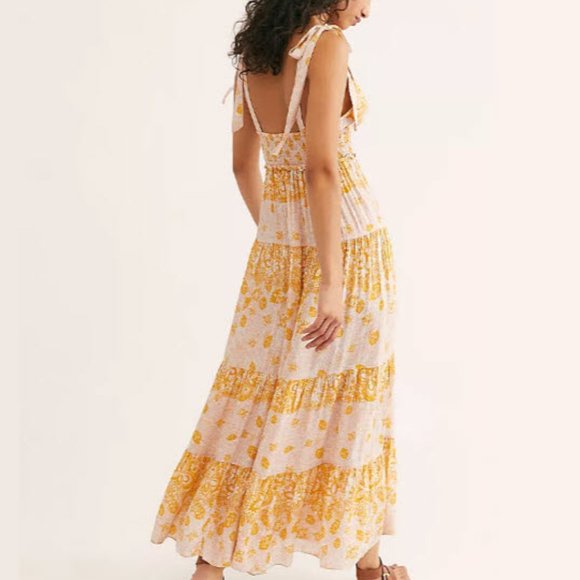 NWT- Free People - Let's Smock About It Maxi Dress - Picture 6 of 16